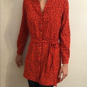 Banana Republic French Words Shirt Dress